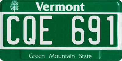 VT license plate CQE691