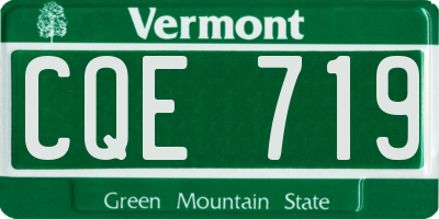 VT license plate CQE719