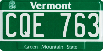 VT license plate CQE763
