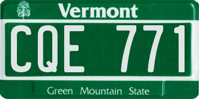 VT license plate CQE771