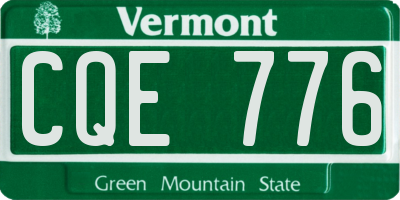VT license plate CQE776