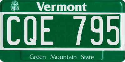 VT license plate CQE795