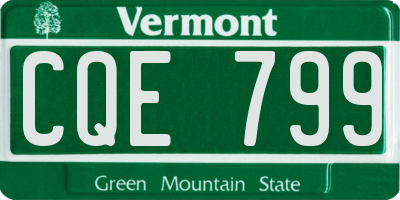 VT license plate CQE799