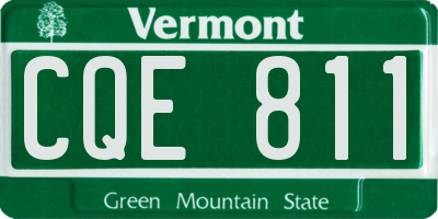 VT license plate CQE811