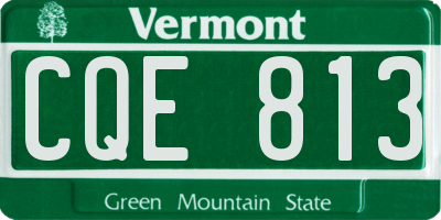 VT license plate CQE813
