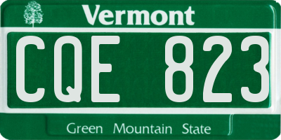 VT license plate CQE823