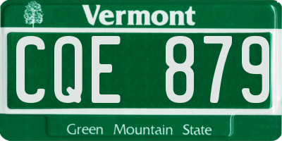 VT license plate CQE879
