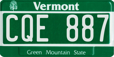 VT license plate CQE887