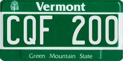 VT license plate CQF200