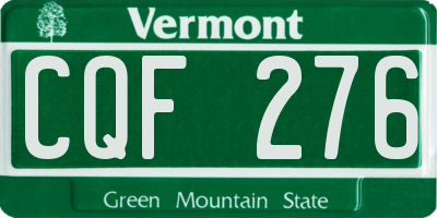 VT license plate CQF276