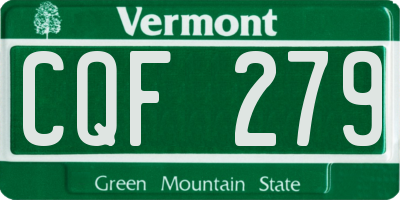 VT license plate CQF279