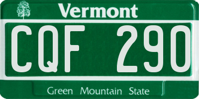 VT license plate CQF290