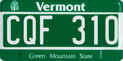 VT license plate CQF310