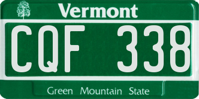 VT license plate CQF338