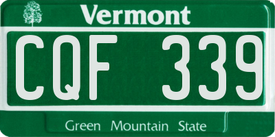 VT license plate CQF339