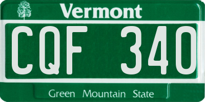 VT license plate CQF340