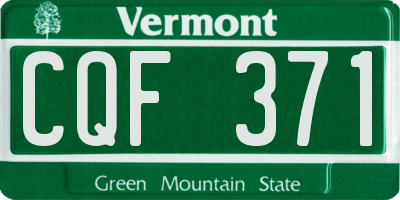VT license plate CQF371
