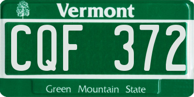 VT license plate CQF372
