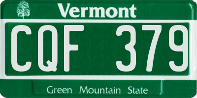 VT license plate CQF379
