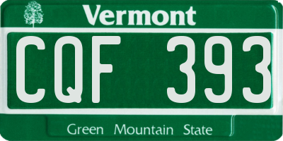 VT license plate CQF393