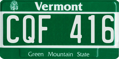 VT license plate CQF416