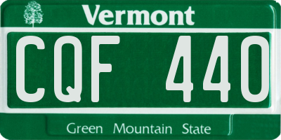 VT license plate CQF440