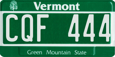 VT license plate CQF444