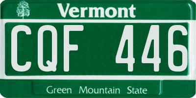 VT license plate CQF446