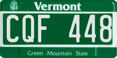VT license plate CQF448
