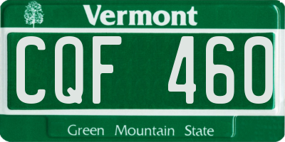 VT license plate CQF460