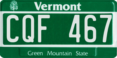 VT license plate CQF467