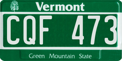 VT license plate CQF473