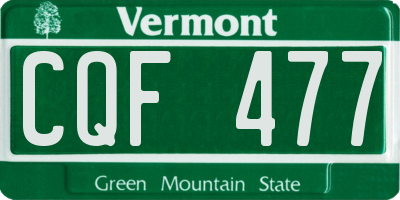 VT license plate CQF477