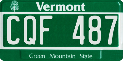 VT license plate CQF487