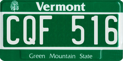 VT license plate CQF516