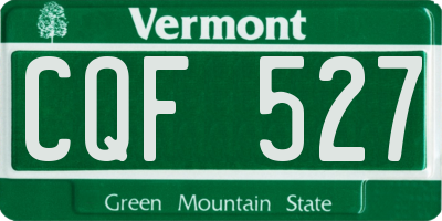 VT license plate CQF527