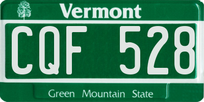 VT license plate CQF528