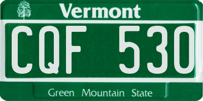 VT license plate CQF530