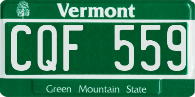 VT license plate CQF559