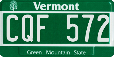 VT license plate CQF572