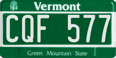VT license plate CQF577