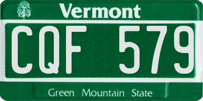 VT license plate CQF579