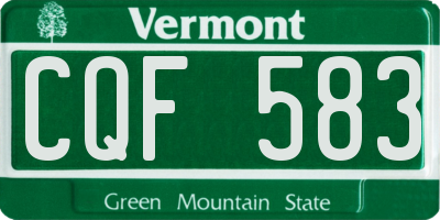 VT license plate CQF583