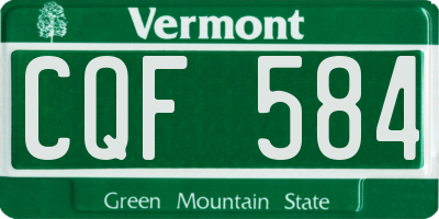 VT license plate CQF584