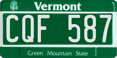 VT license plate CQF587