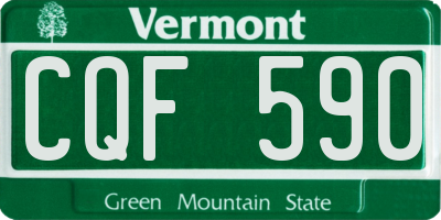 VT license plate CQF590