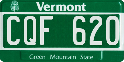 VT license plate CQF620