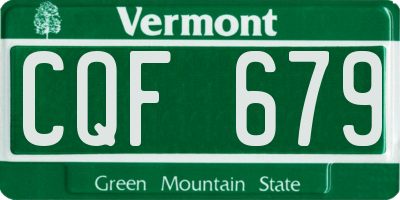 VT license plate CQF679