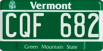 VT license plate CQF682