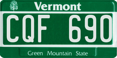 VT license plate CQF690